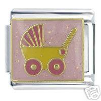JSC Exclusive Italian Charm /Charms - PINK PRAM - Baby