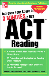 Increase Your Score In 3 Minutes A Day Act Reading by James Schaffer, Randall McCutcheon (2005, Paperback)
