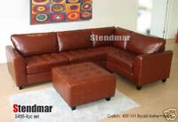 4PC CLASSIC DESIGN LEATHER SECTIONAL SOFA CHAISE S405C