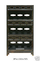 Handsome Black Lacquer Bookcase / Shelve Cabinet  y510