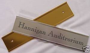 door name plate engraved holder metal