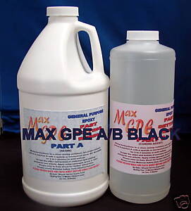 Details about EPOXY RESIN BLACK COATING GEL COAT REPAIR 48 OUNCE KIT