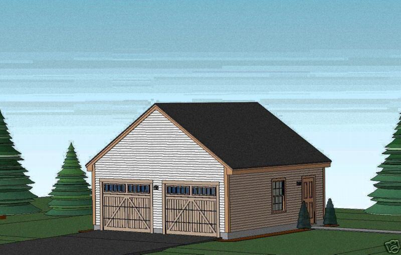 26 X 24 2 Car Garage Plans Blueprints Plan 0915 Diy Materials