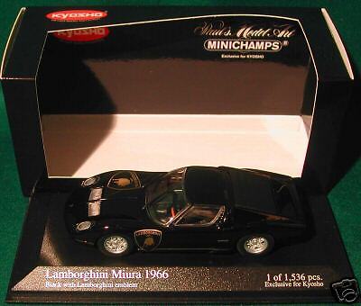 Lamborghini Miura 1966 Black Exclusive for Kyosho Japan  