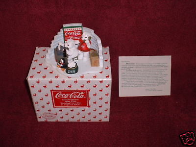 COCA COLA Polar Bear CUB Collectible Resin FIGURINE  