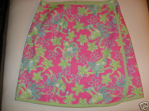 VINTAGE LILLY PULITZER REVERSABLE WRAP AROUND SKIRT 90s  