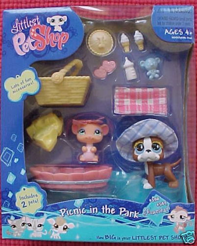 LITTLEST PET SHOP PICNIC IN THE PARK SET GR DANE/MOUSE  