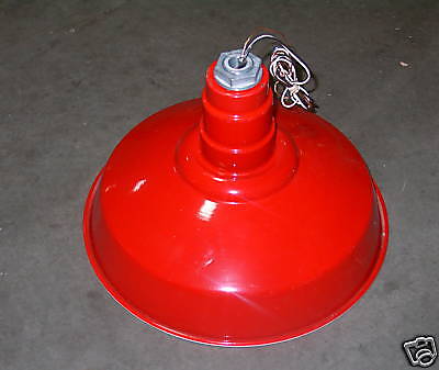 4 RLM Standard Dome 14" Industrial Lighting Fixture Red with Socket - AS14