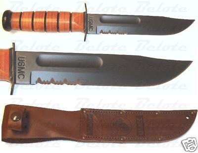 Ka Bar Knives Full Size USMC KA BAR Serrated Edge 1218  