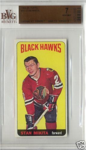 1964 65 Topps Hockey #31 Stan Mikita Beckett Graded BVG 7  