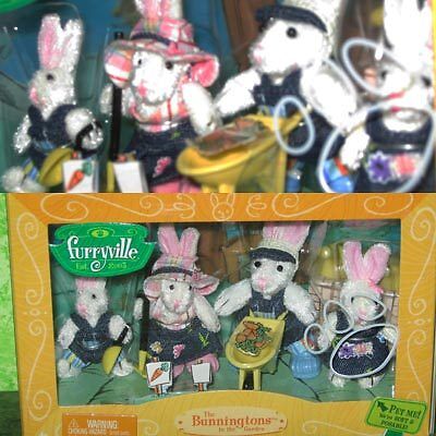   Furryville BUNNINGTONS Animal Dollhouse Figures Dolls NEW  