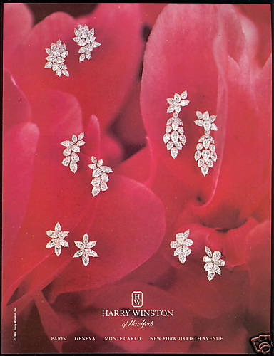 1984 Harry Winston HW Diamond Jewelry Photo Print Ad  