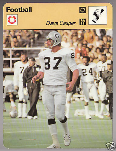 DAVE CASPER Raiders Football SPORTSCASTER CARD 55 01A  