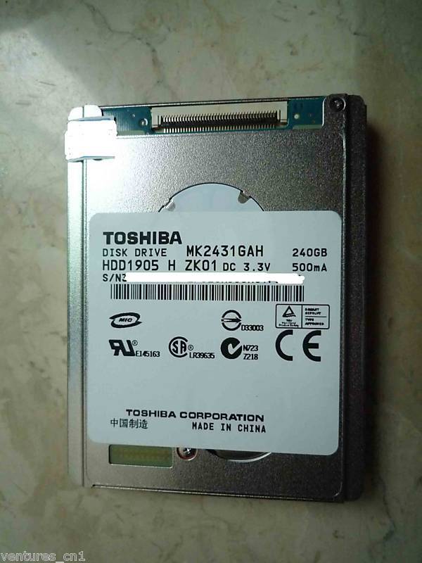 Toshiba 1.8 ZIF/PATA 240GB MK2431GAH /IPOD&MBA rev.A  