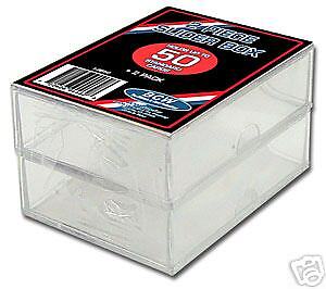 50 Card Count  2 Peice Plastic Slider Boxes  50 2Pk Lot  