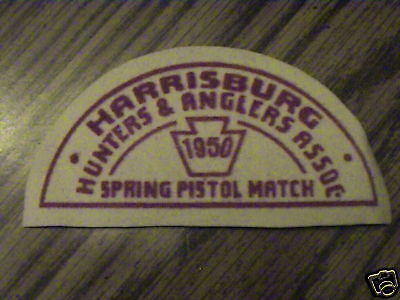 HARRISBURG HUNTERS&ANGLERS ASSOC.1950PA.PATCH,VINTAGE  