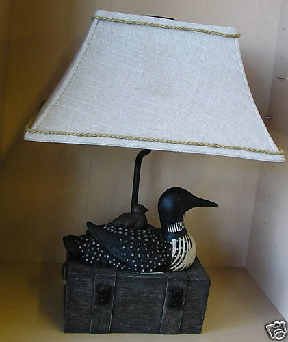 DESK TOP TABLE LAMP WITH SHADE LOON NATURE HOME DECOR  