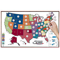 Littleton 50 State Quarter Map with Territories LGB1A