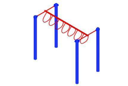 Monkey Bars Horizontal Loop Ladder (Free Standing Play)  