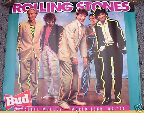 ROLLING STONES promotional POSTER collectible budweiser  