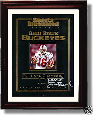 Ohio State 03 Krenzel Tressel Framed SI Autograph Print  