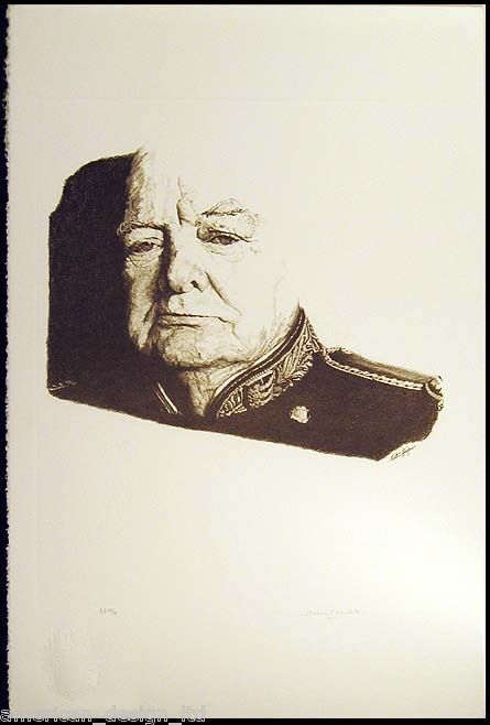   Never Flinch SIGNED EMBOSSED LITHOGRAPH Winston MAKE OFFER  