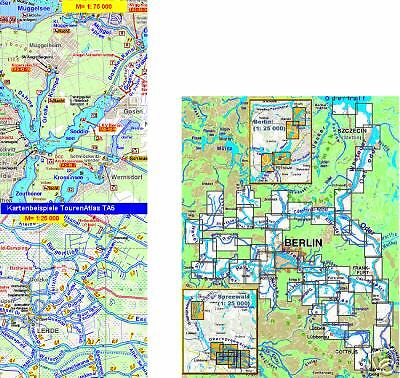 Ruder+Kanu Wassersport Atlas Flußkarte BERLIN+SPREEWALD  