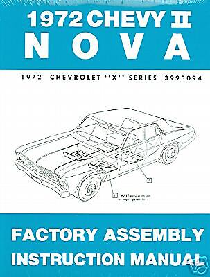 1972 NOVA/SS/CHEVY II FACTORY ASSEMBLY MANUAL  