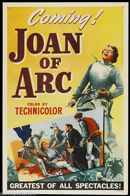 JOAN of ARC 1948 1S Advance INGRID BERGMAN    