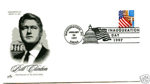 1997 Bill Clinton Artcraft Portrait Inauguration Cover  