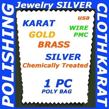 POLISHING CLOTH POLISH WIRE PMC SILVER TARNISH CLEANING CHEMICALLY 