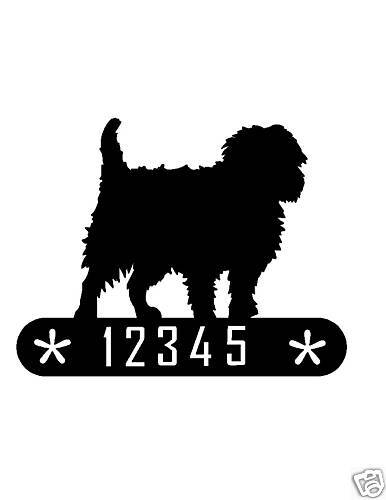 AFFENPINSCHER DOG METAL HOME ADDRESS SIGN HOUSE DECOR  