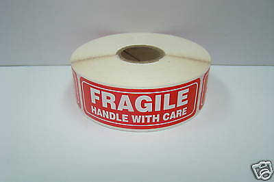 1000 1x3 FRAGILE Handle with Care Labels Stickers  