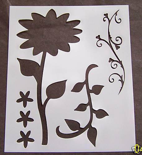 STENCILS ~ TALL FLOWER IVY,VINE  