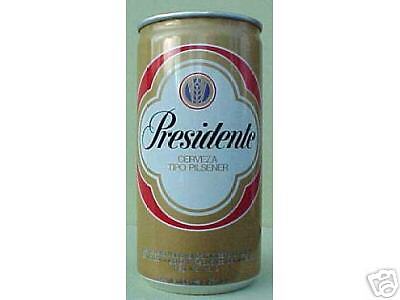 Presidente Cerveza Tan 10oz Beer Can Dominican Republic