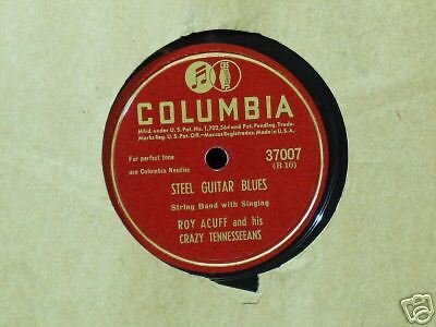 COLUMBIA RECORDS ROY ACUFF CRAZY TENNESSEEANS 78 RPM  