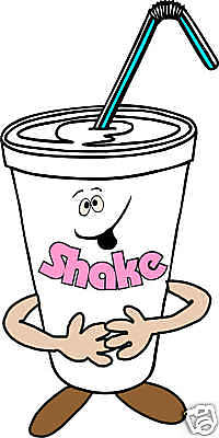 Shake Milk Ice Cream Concession Food Sign Decal 12.5  