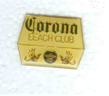 Vintage Corona Beach Club Beer Hat Lapel Tac Pin  