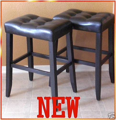 BLACK Saddle 24 Bar Stool Barstool COUNTER HEIGHT  