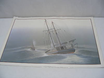 1975 Lithograph Against The Wind by Milton Lenoir 30x20