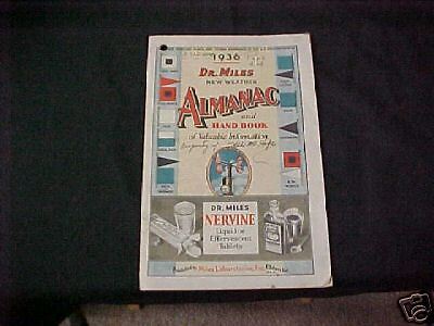 1936 Dr. Miles New Weather Almanac and Handbook  