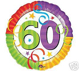 Happy 60th Birthday 18 balloons Gift Party Decorations  