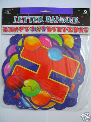 21st birthday painted balloons letter banner £ 3 49