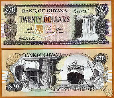 Guyana, 20 dollars, 1996, P 30, UNC  