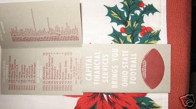 1975 OHIO STATE FOOTBALL SCHEDULE W/74 SCORES ROSE BOWL  