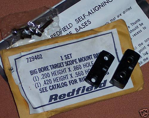 Redfield Bases for Big BoreTarget Scopes #729402  