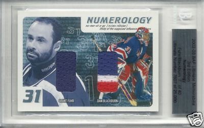 2002 03 Ultimate Numerology Fuhr   Dan Blackburn 4COLOR  