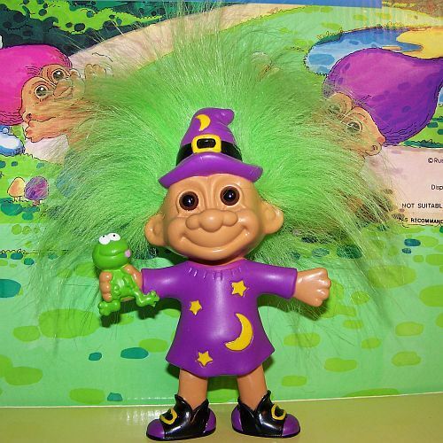 VERY RARE Russ Bendable Witch/Wizard Troll Doll  