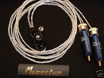 MOMENTUM SILVER PHONO TONEARM CABLE MADE FOR LINN SME REVIEWED IN 