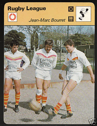 JEAN MARC BOURRET Rugby League 1978 SPORTSCASTER CARD  